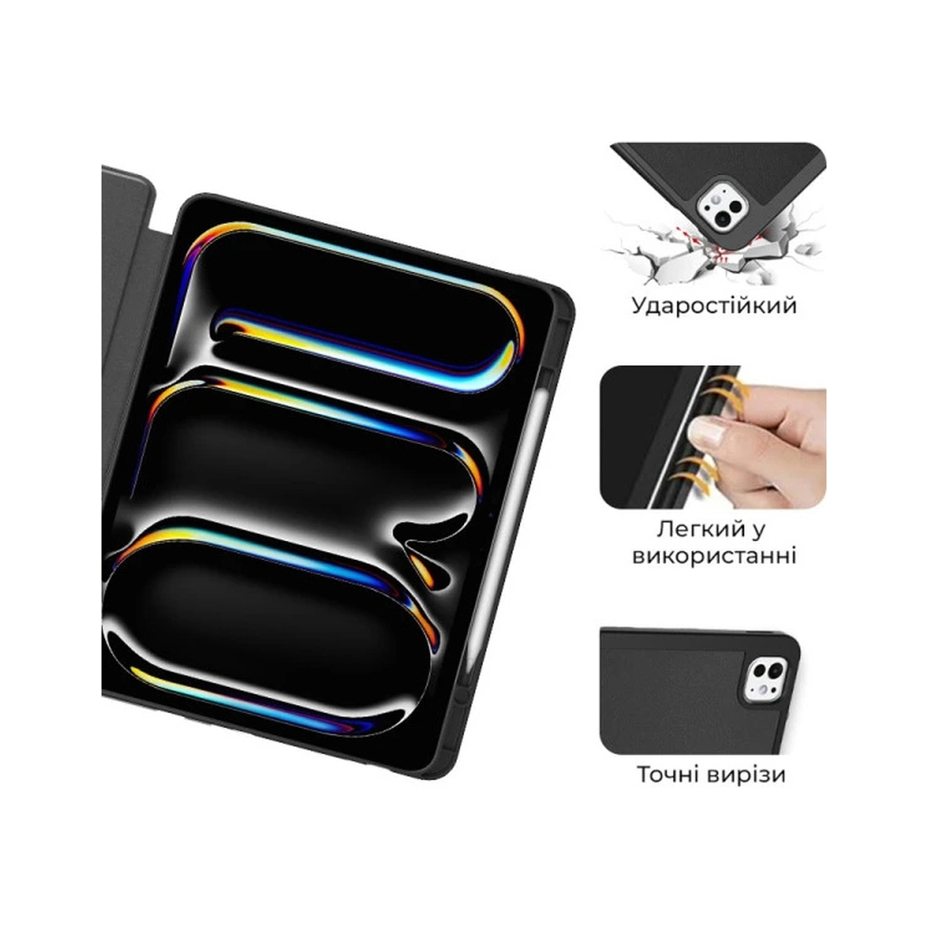Чохол до планшета AirOn Premium SOFT iPad Pro 11 2024 + Film Black (4822352781128) - зображення 5