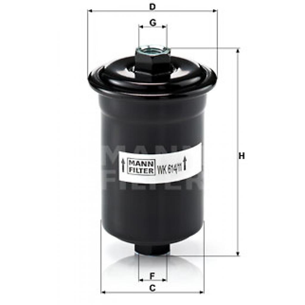 Фільтр паливний Mann WK614/11 - зображення 1