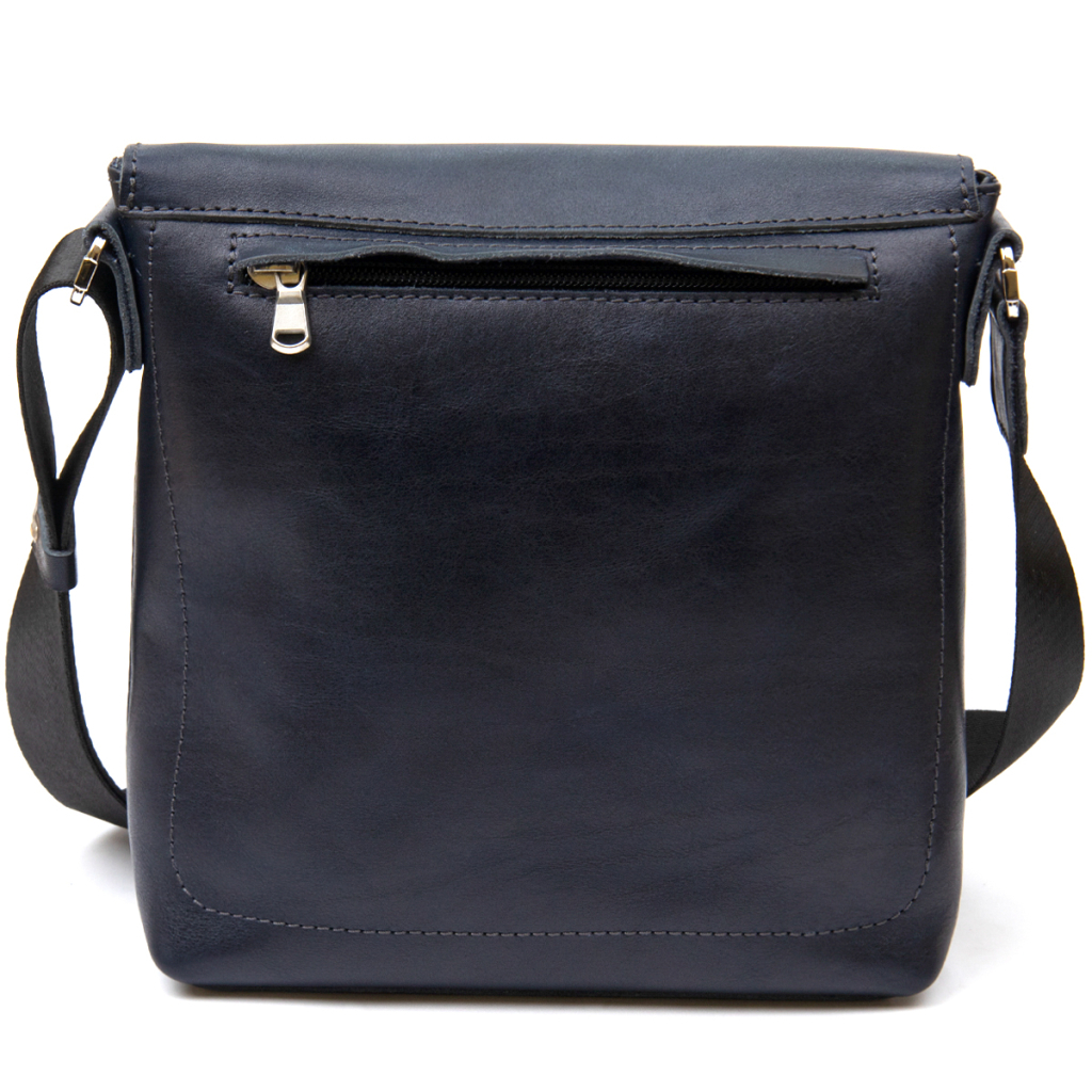 Сумка Grande Pelle Шкіряна чоловіча Темно-синя (11433) - зображення 2
