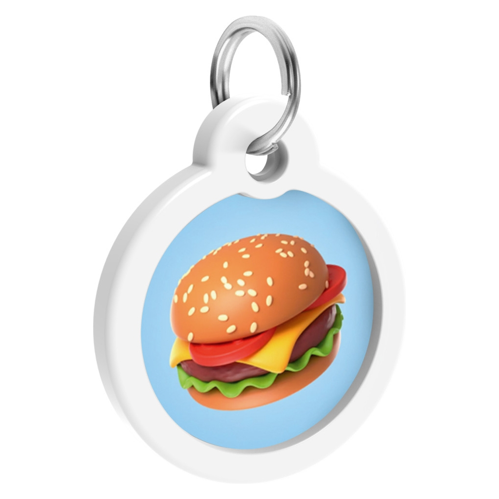 Адресник для тварин WAUDOG Smart ID з QR паспортом "Гамбургер", коло 30 мм (230-4037) - зображення 4