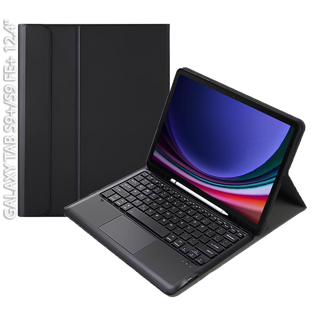 Чохол до планшета BeCover Keyboard+TouchPad Samsung Tab S9 Plus (SM-X810/SM-X816)/S9 FE Plus (SM-X610/SM-X616) 12.4" Black (712368) - зображення 1