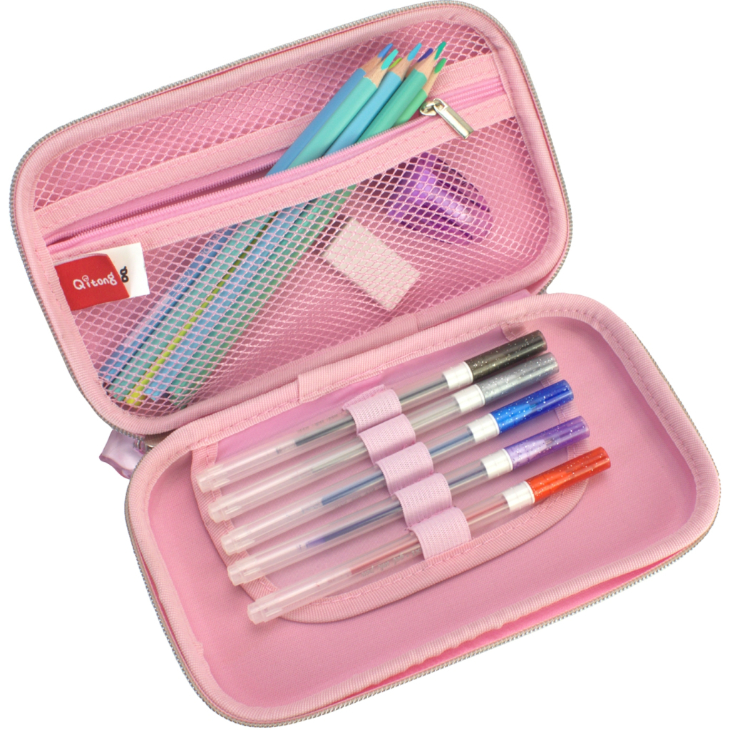 Пенал Cool For School з тисненням 1 відділення Фуксія (QT-5781-Rosered) - зображення 2