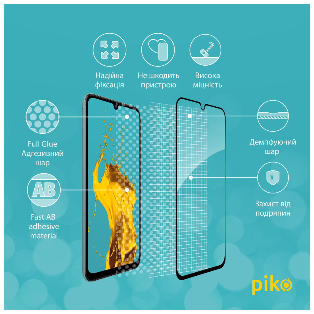 Скло захисне Piko Full Glue Samsung M34 5G Black (1283126575778) - зображення 3