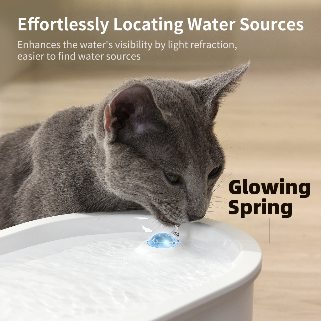 Універсальний посуд для тварин Uahpet Поїлка Glow Wireless Pet Fountain (UYSJ05QD) - изображение 7