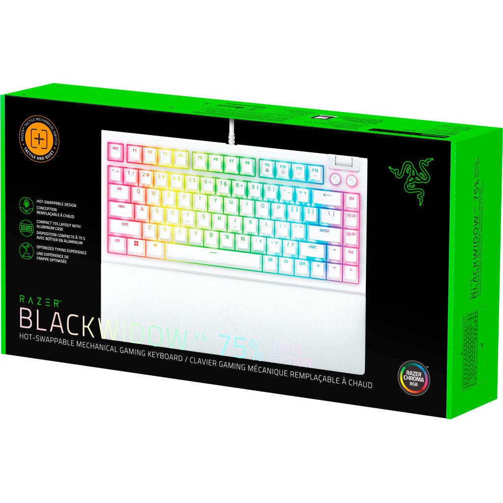 Клавіатура Razer BlackWidow V4 75 USB UA White (RZ03-05001700-R3M1) - зображення 8