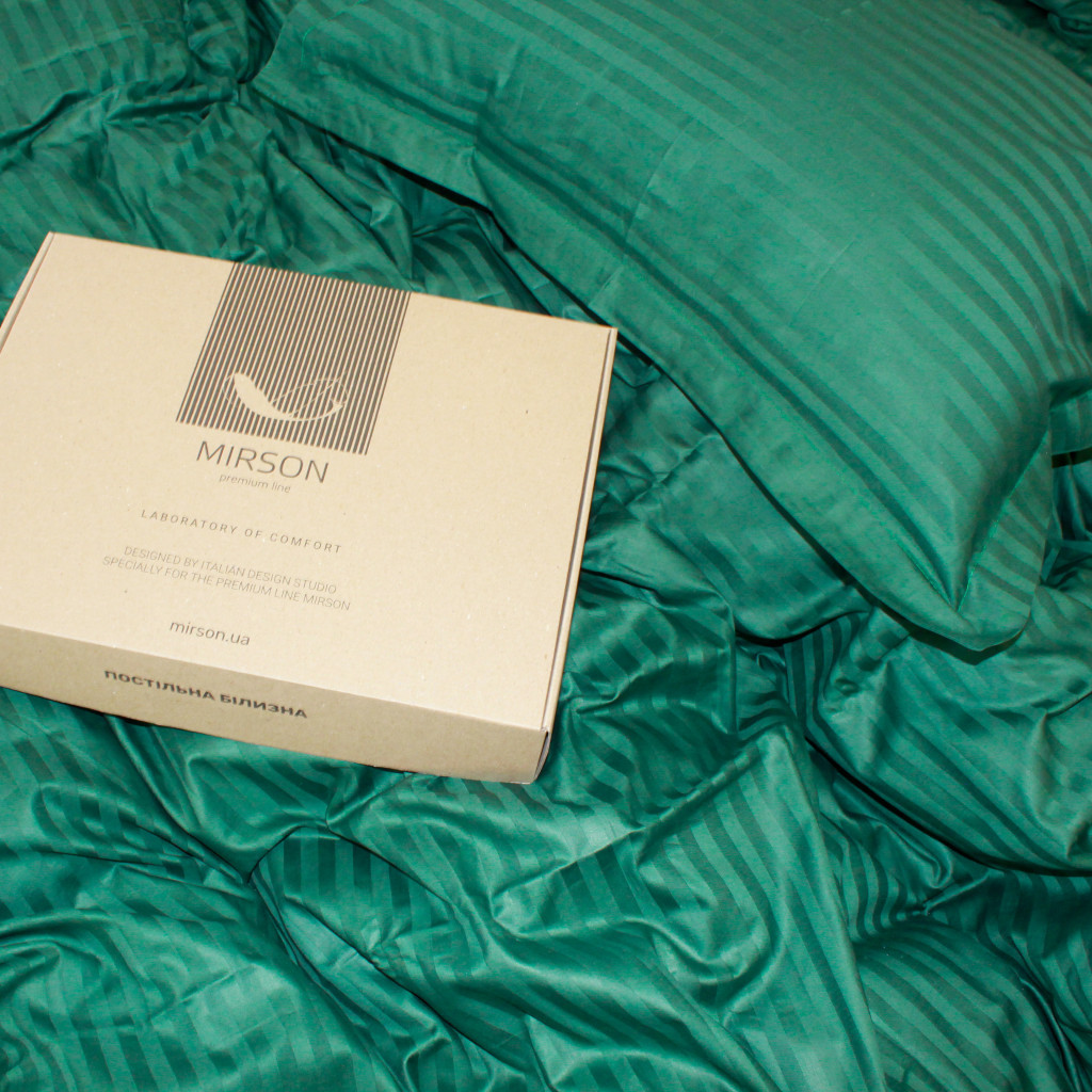 Постільна білизна MirSon Satin 30-0017Green 160х220 Сімейний (2200005254127) - изображение 11