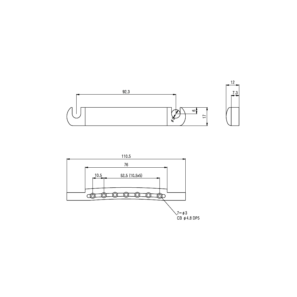 Струнотримач для гітари Paxphil TS007 Black - изображение 3