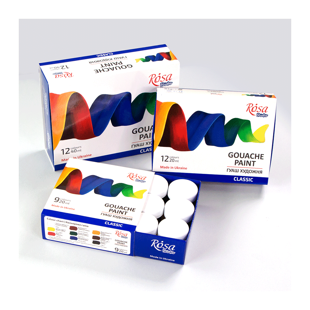 Гуашеві фарби Rosa Studio Classic 12 кольорів по 20 мл (4823098527039) - изображение 9