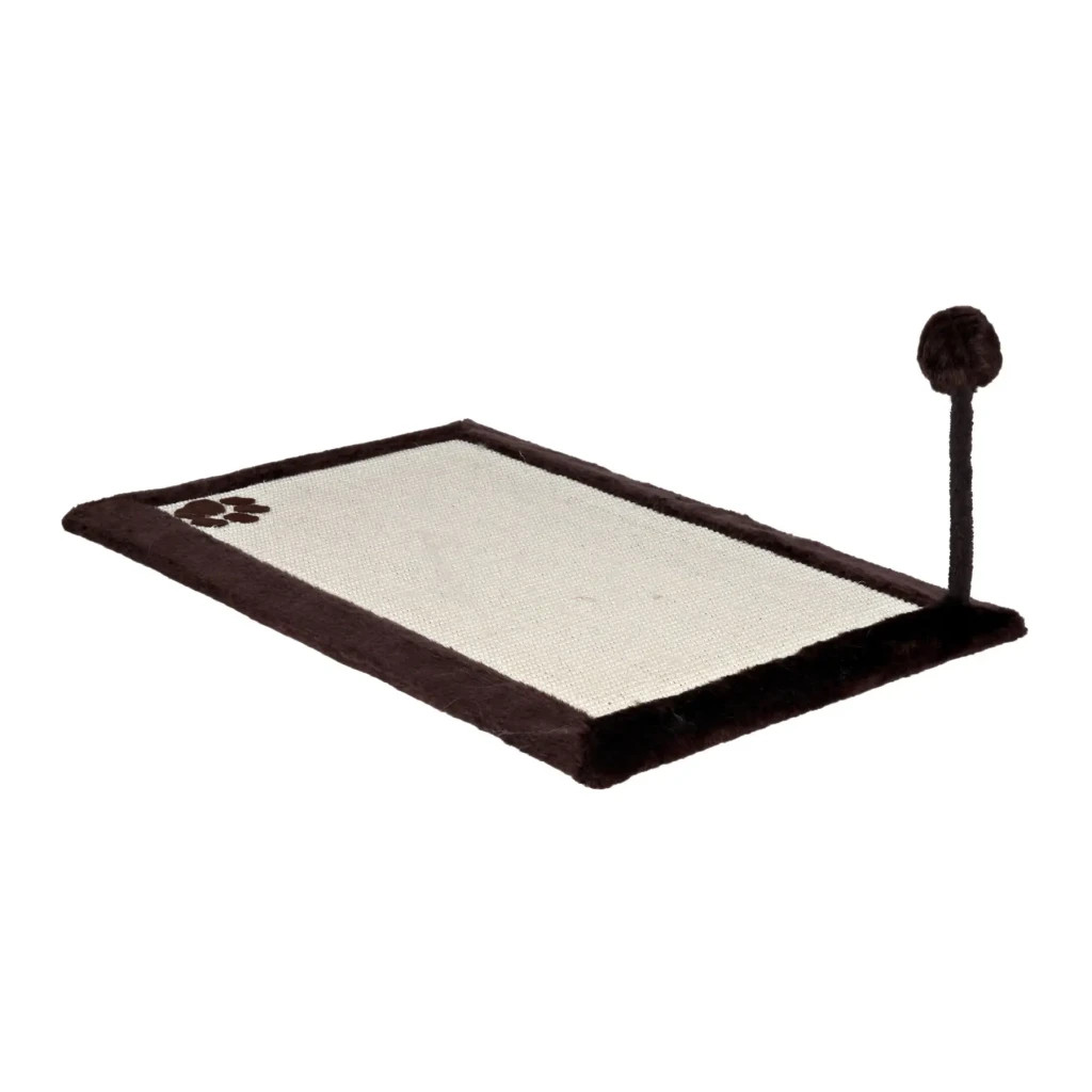 Дряпка (кігтеточка) для котів Trixie з м'ячиком на пружині 70х45 см (темно-коричнева) (4047974043233) - зображення 1