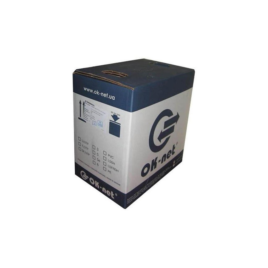 Кабель мережевий OK-Net FTP 305м cat.5e LSOH (FTP-cat.5E LSOH) (КПВонг-HFЭ-ВП (200) 4*2*0,51) - picture 1