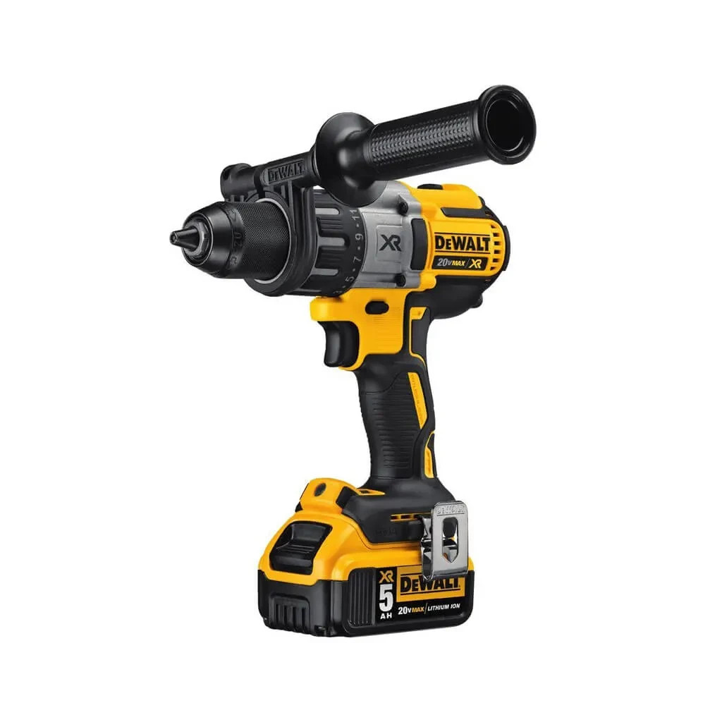 Шуруповерт DeWALT XR Li-Ion 18 В, 95 Нм, 2 АКБ + ЗП, рукоятка, кліпса, кейс (DCD996P3K) - зображення 4