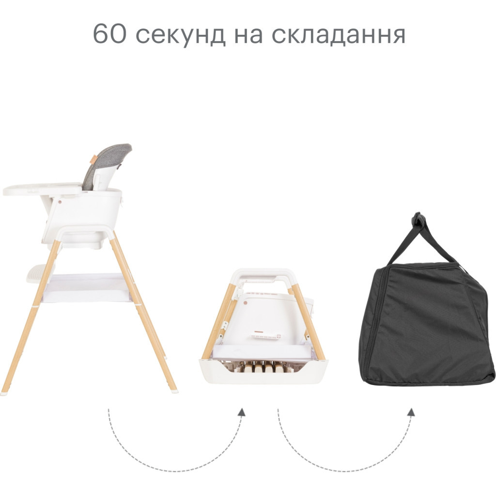 Стілець для годування Tutti Bambini 7 в 1 Nova білий (611010/3511) - изображение 5