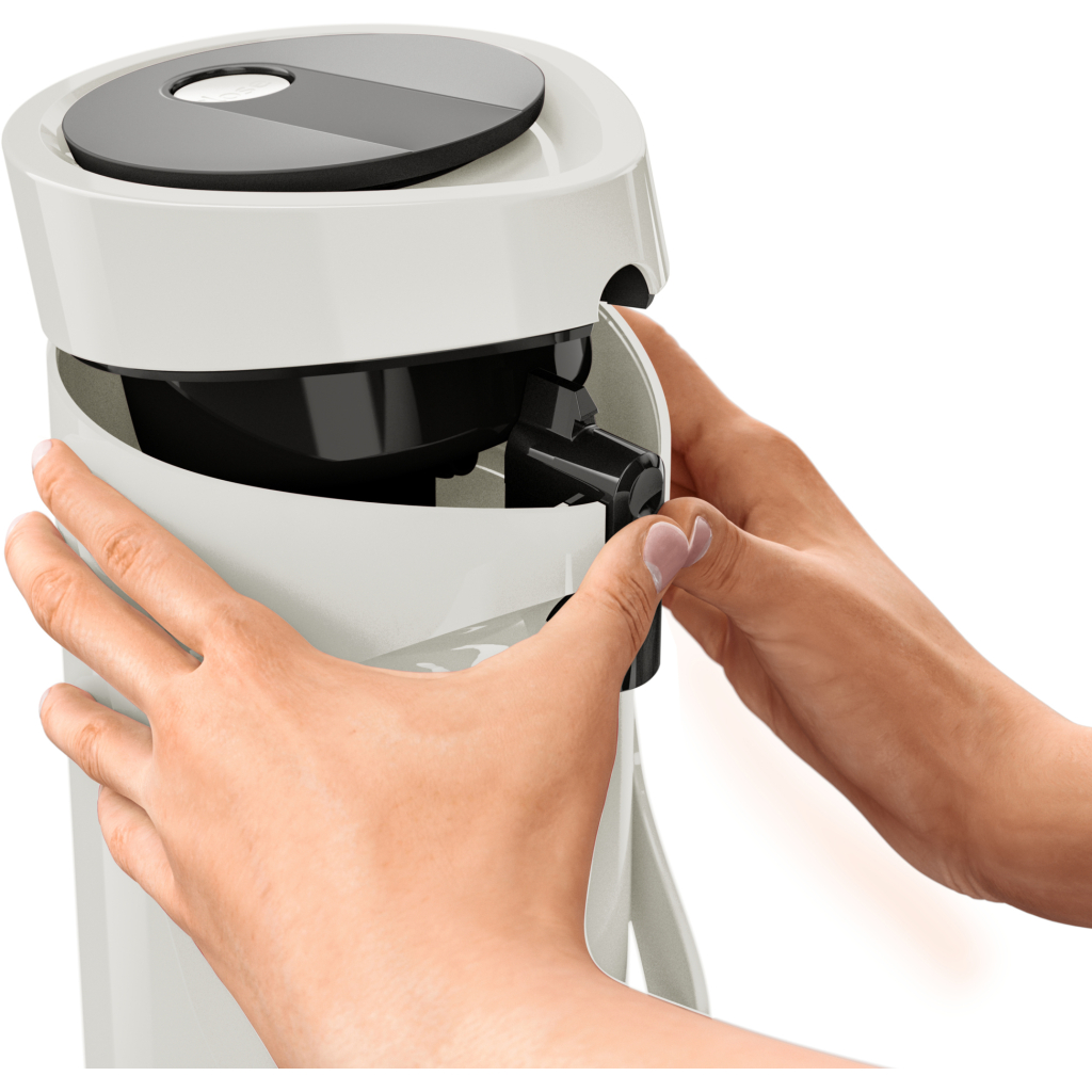 Термос Tefal Ponza Pump, 1.9л, пластик, скло, білий (K3140214) - зображення 4