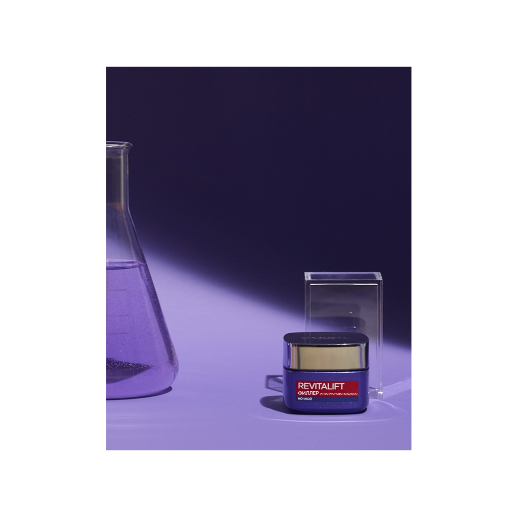 Крем для обличчя L'Oreal Paris Revitalift Filler Нічний з гіалуроновою кислотою Відновлювач об'єму 50 мл (3600523201617/3600524000325) - зображення 5