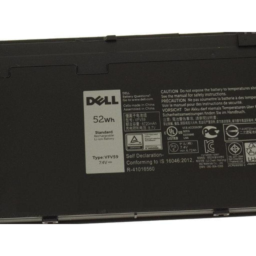 Акумулятор до ноутбука Dell Latitude E7250 VFV59, 6720mAh (52Wh), 6cell, 7.4V (A47164) - зображення 3