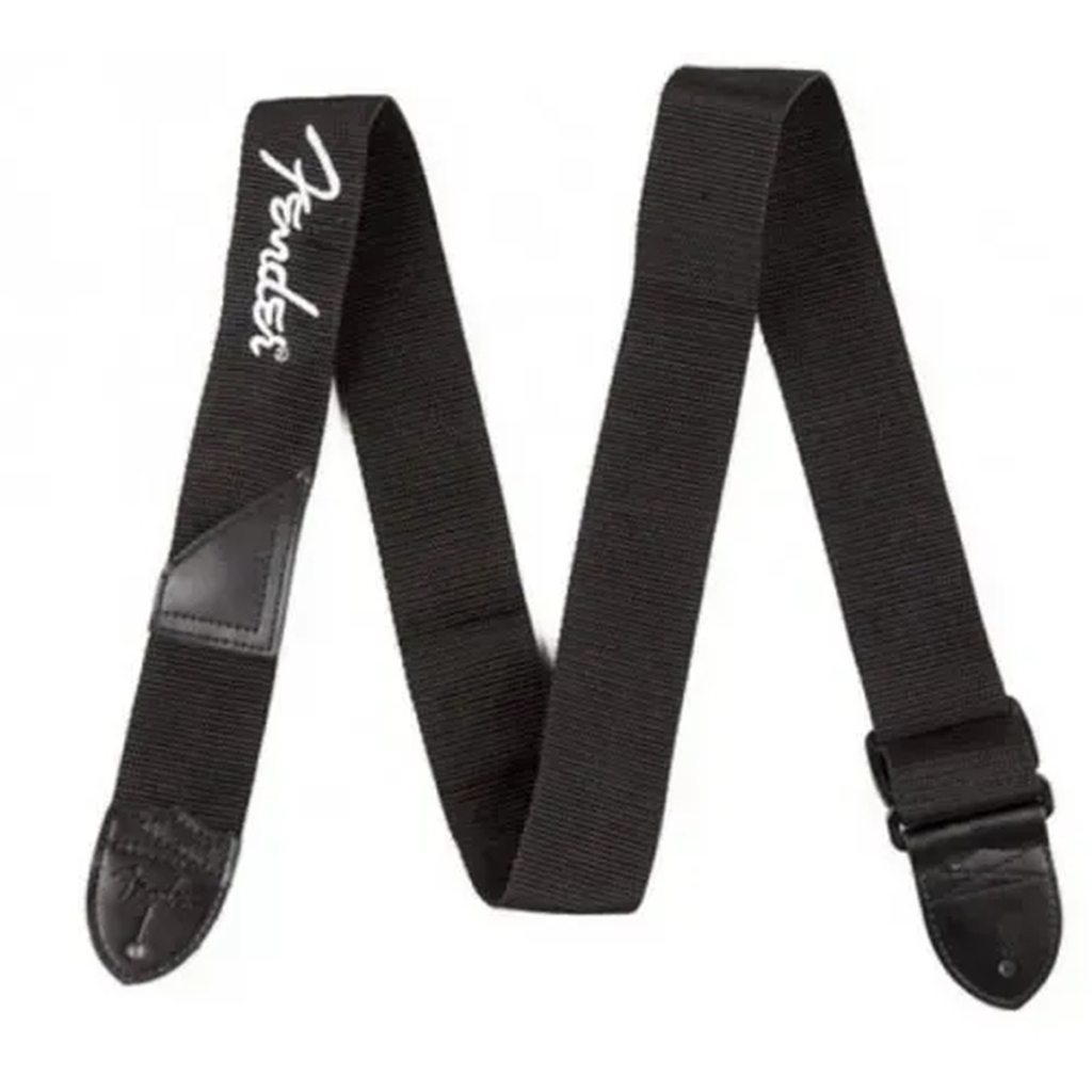 Ремінь для гітари Fender Strap 2" Black White Logo (53884) - зображення 1