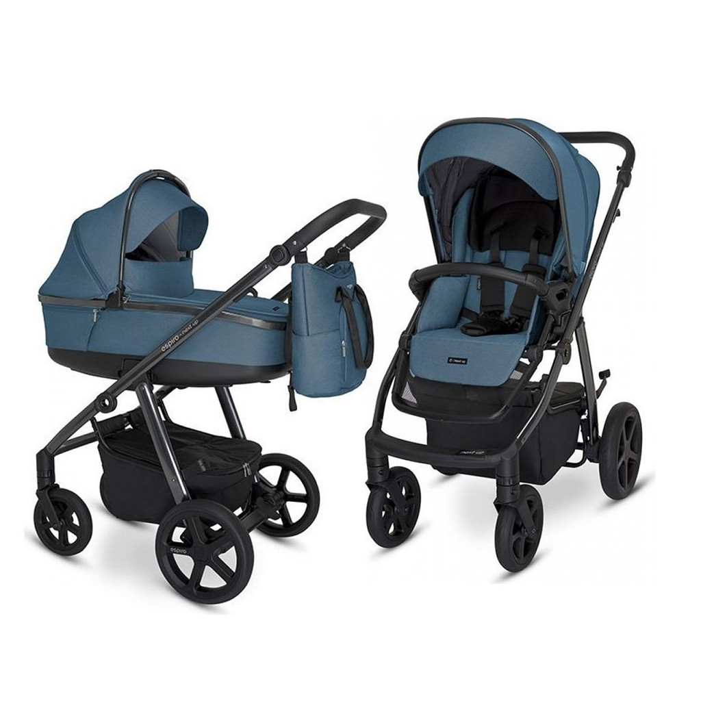 Коляска Espiro 2 в 1 Next Up 623 Chrome Blue Naval (5906724205057) - зображення 1