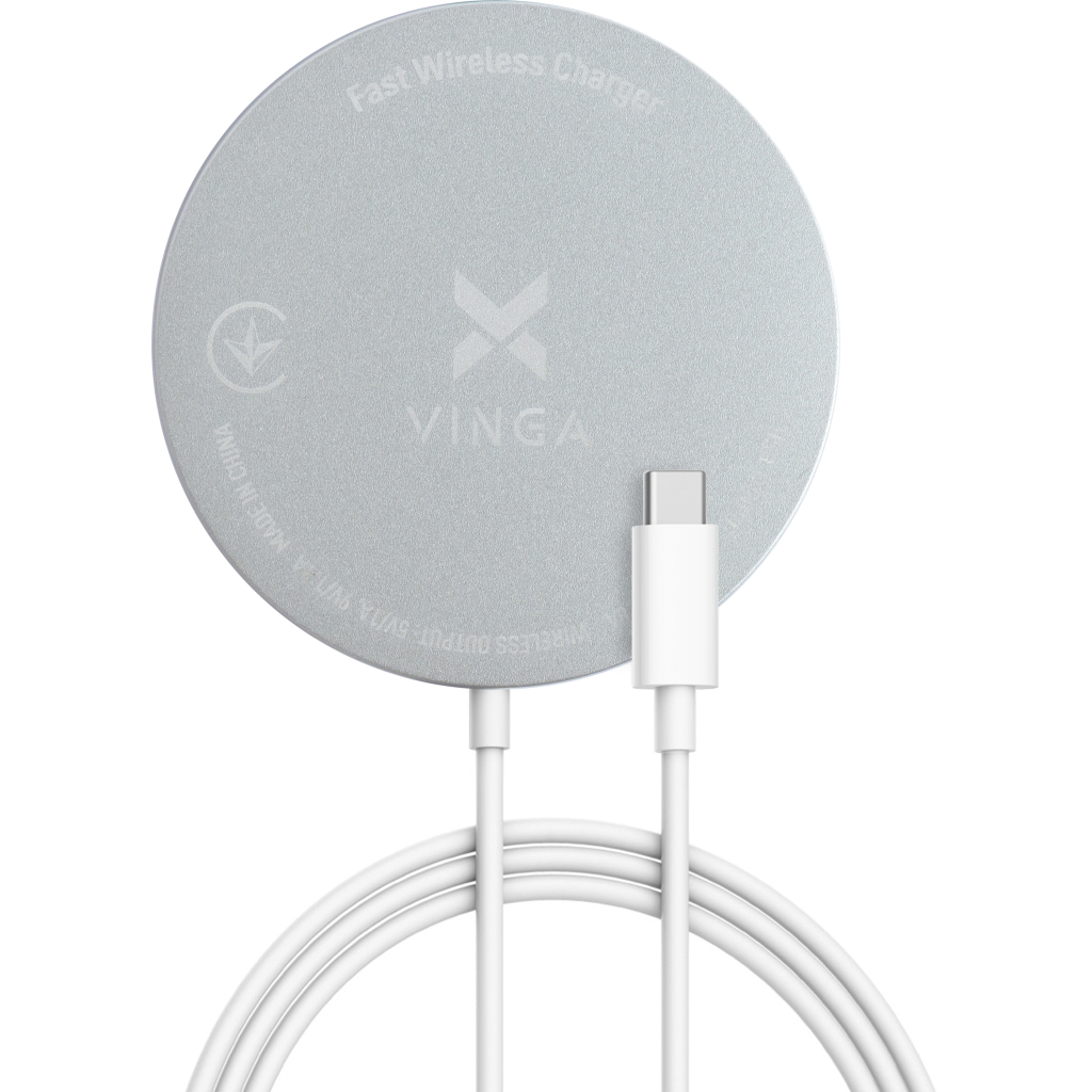 Зарядний пристрій Vinga Magnetic Wireless Charger 10W MagSafe (VCHAMS) - зображення 1
