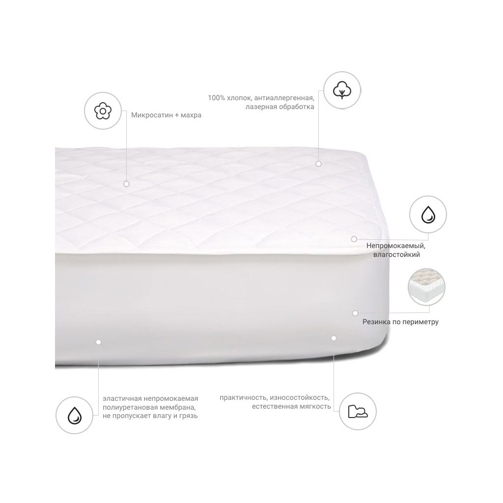 Наматрацник MirSon антиалергенний Universal двосторонній 227 140x190 см (2200000378668) - зображення 3