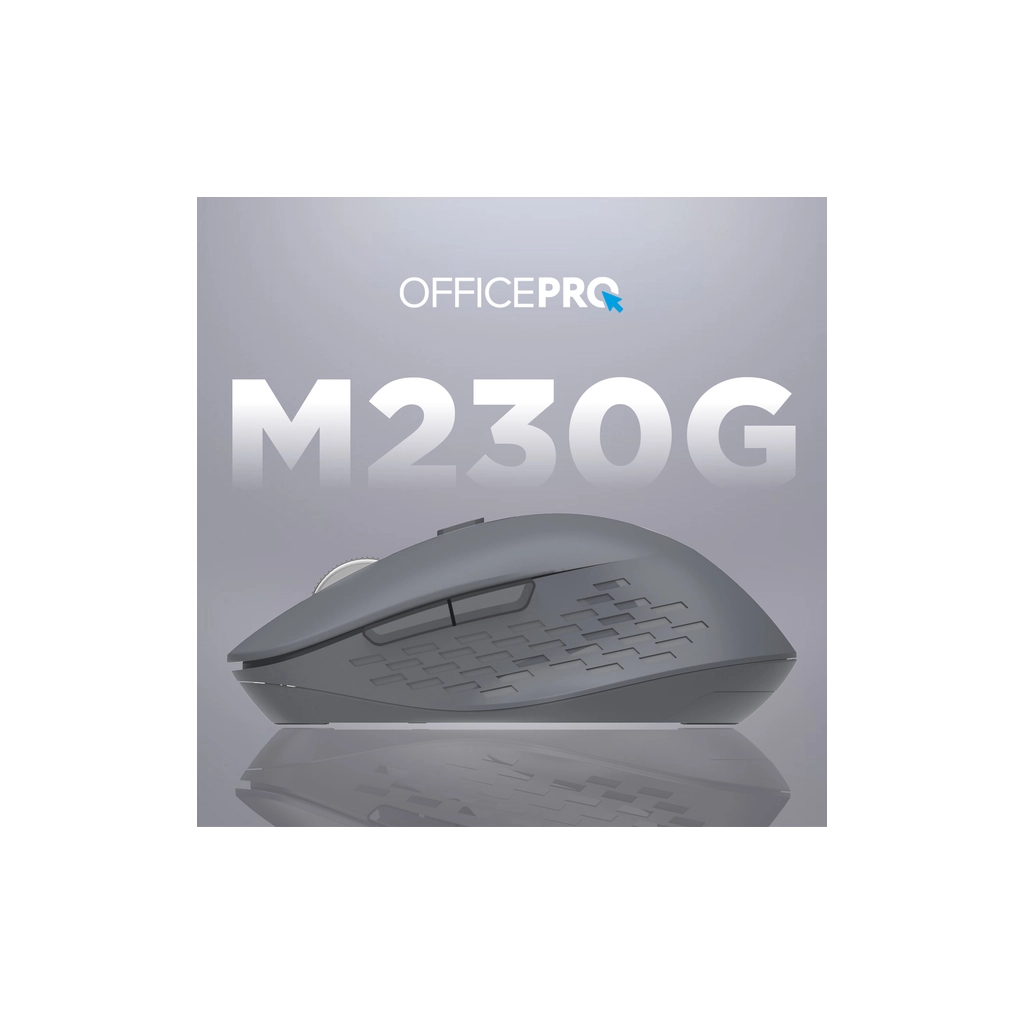 Мишка OfficePro M230G Silent Click Wireless/Bluetooth Gray - зображення 5