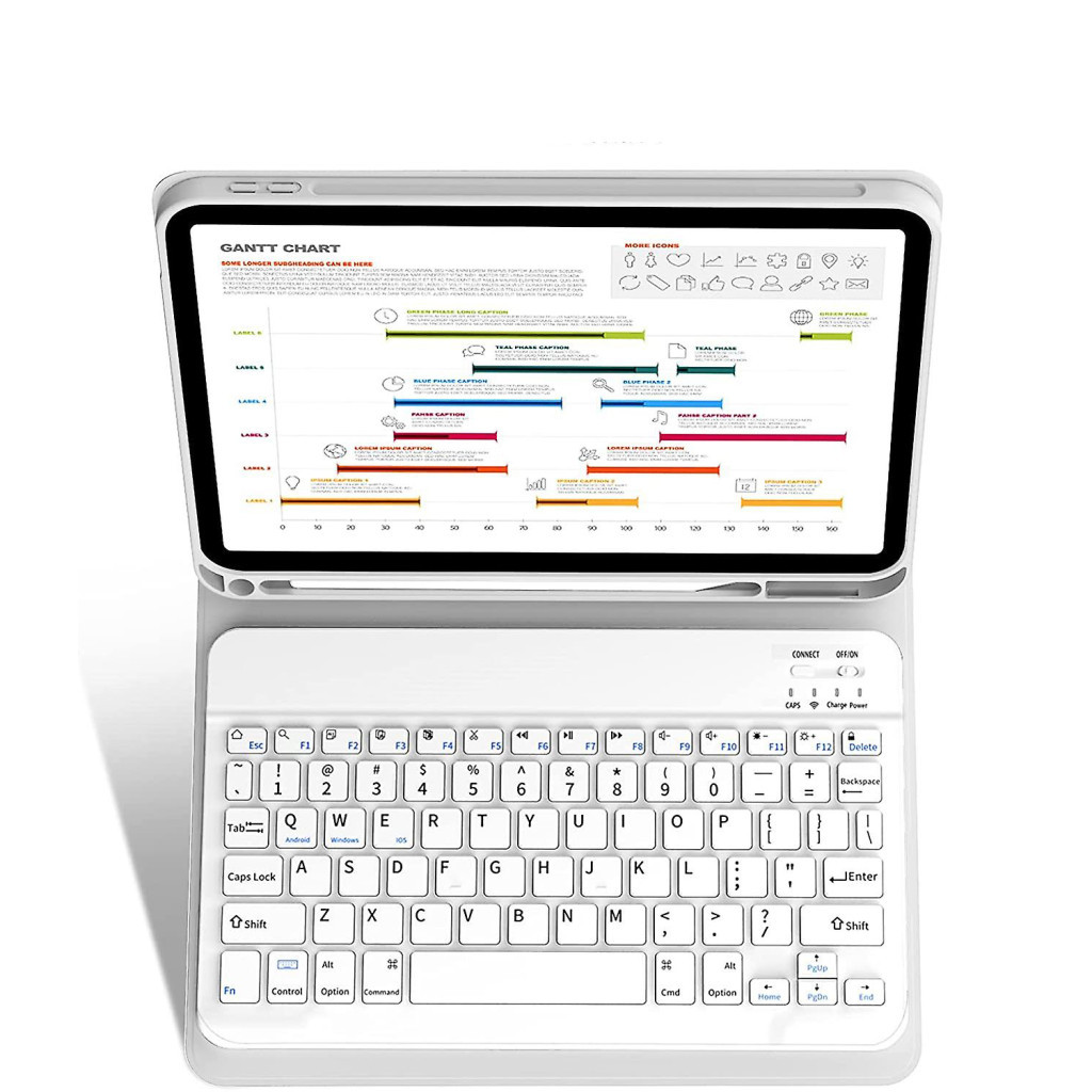 Чохол до планшета BeCover Keyboard Apple iPad 10.9" 2022 Gray (711140) - зображення 3