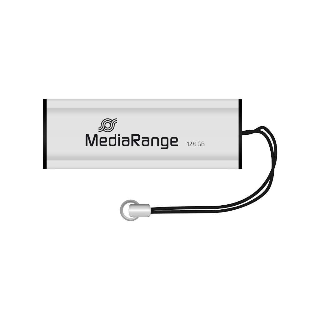 USB флеш накопичувач Mediarange 128GB Black/Silver USB 3.0 (MR918) - зображення 1