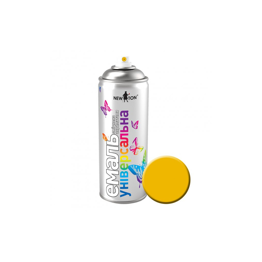 Аерозольна фарба для автомобіля New Ton універсальна 1023 жовтий, 400 мл (204) - изображение 1