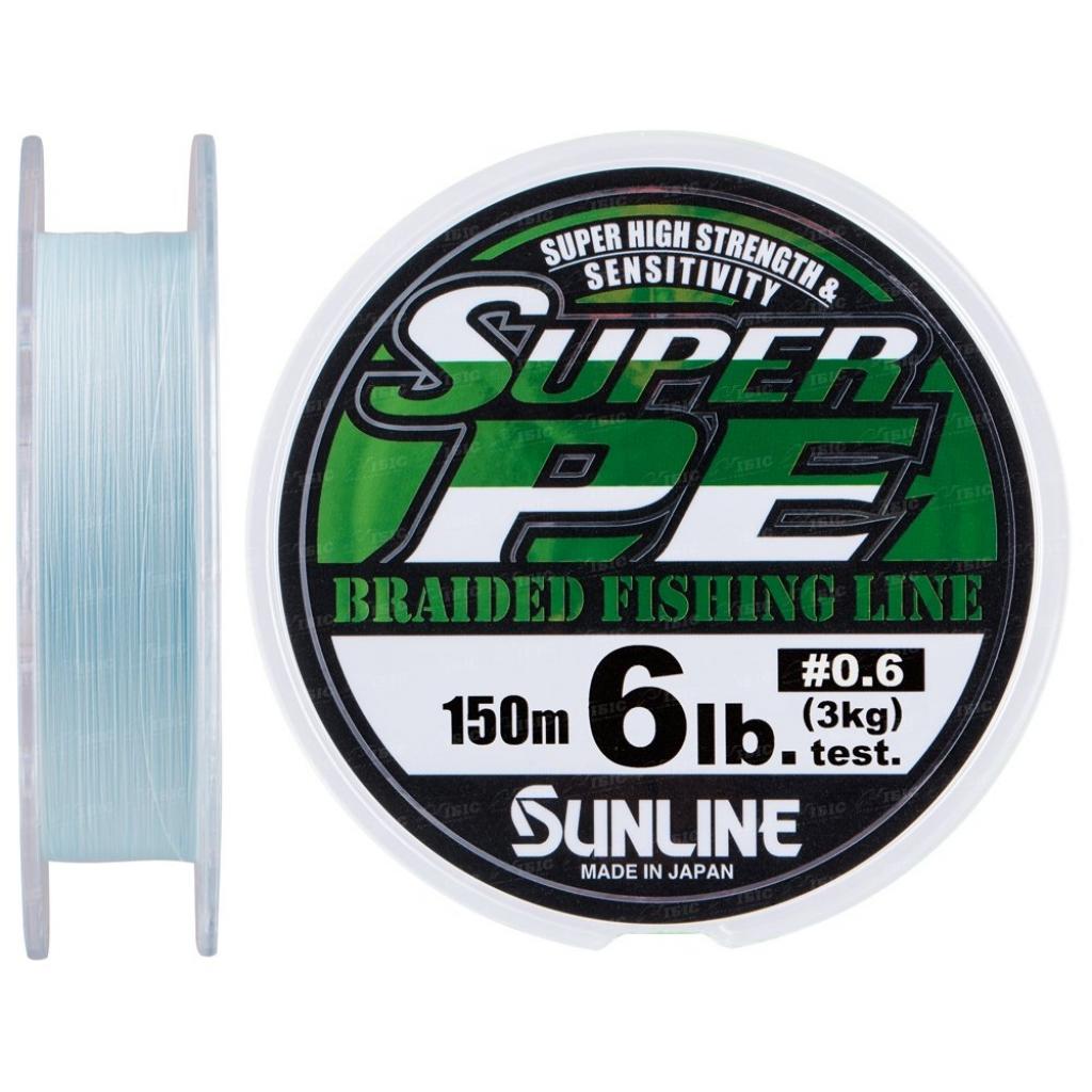 Шнур Sunline New Super PE 150м (блакитн.) #0.6/0.128мм 6LB/3кг (1658.08.81) - зображення 1