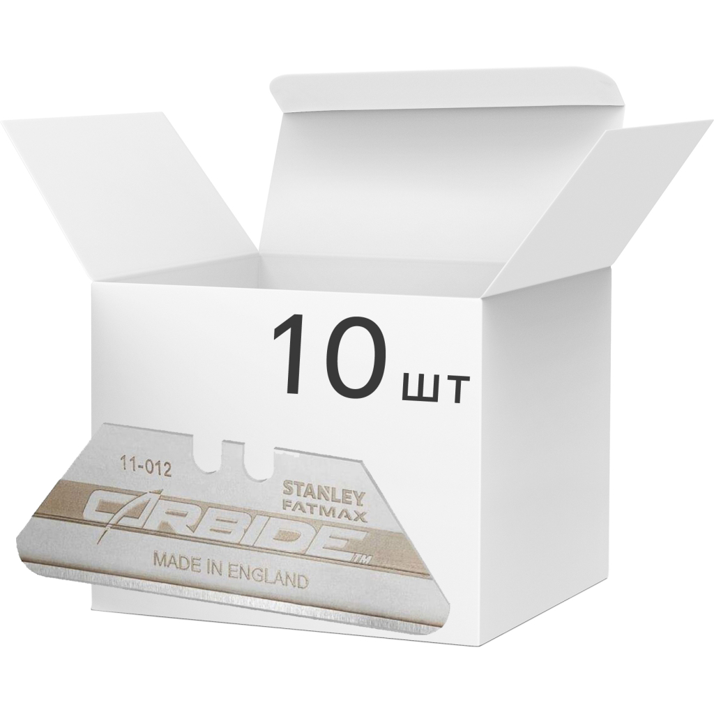 Лезо Stanley Carbide, трапецеподібні із закругленими кутами, 10 штук. (FMHT11012-2) - зображення 1