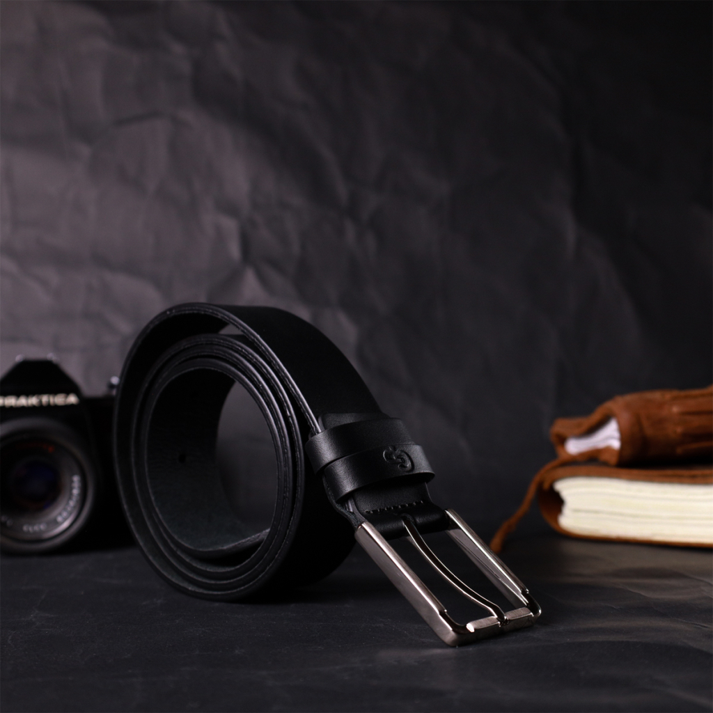 Ремінь Grande Pelle Брючний з натуральної шкіри Чорний (11676) - зображення 8