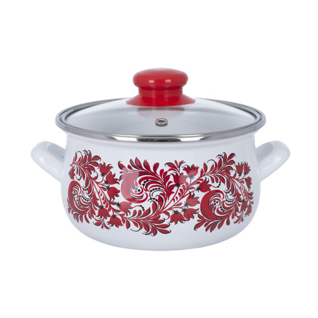 Каструля Infinity Red flowers 2.4 л (6415013) - зображення 1