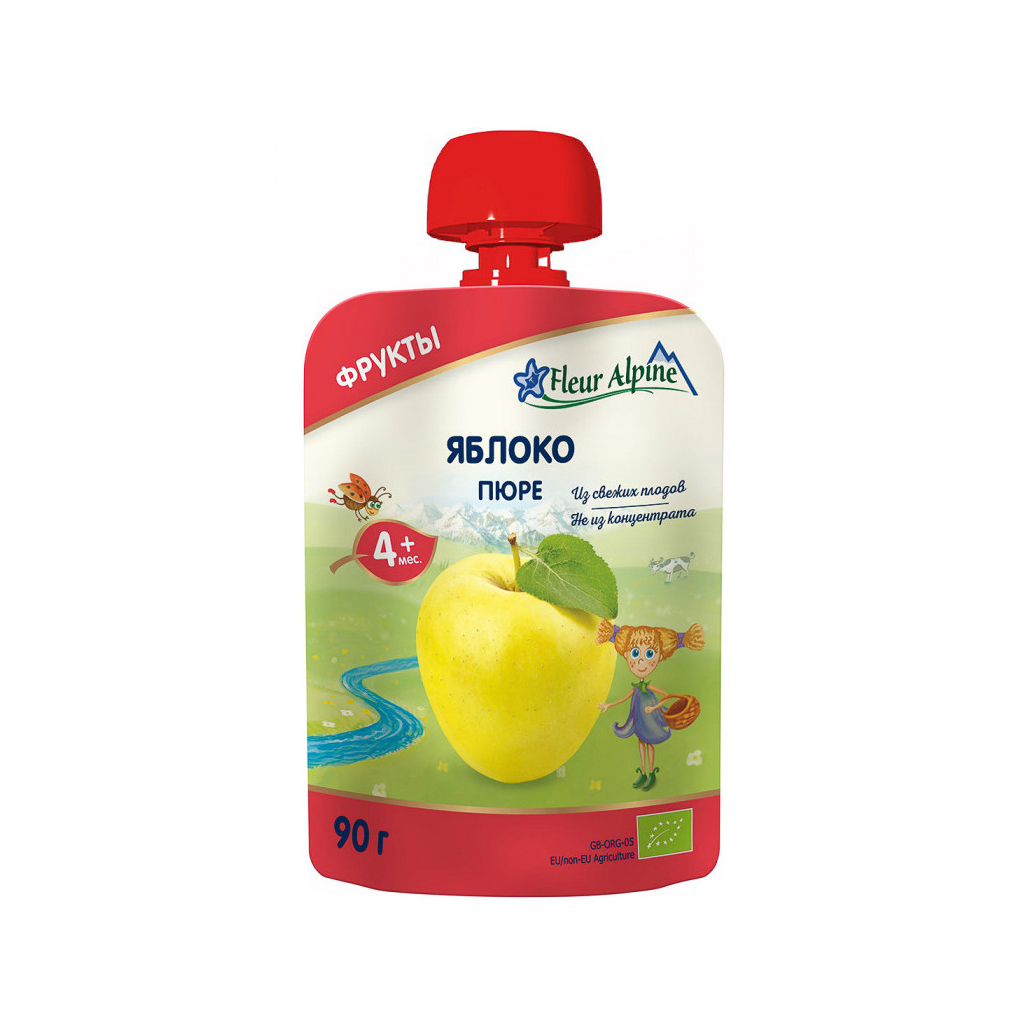 Дитяче пюре Fleur Alpine Яблуко 90 г (5024688001017) - зображення 1