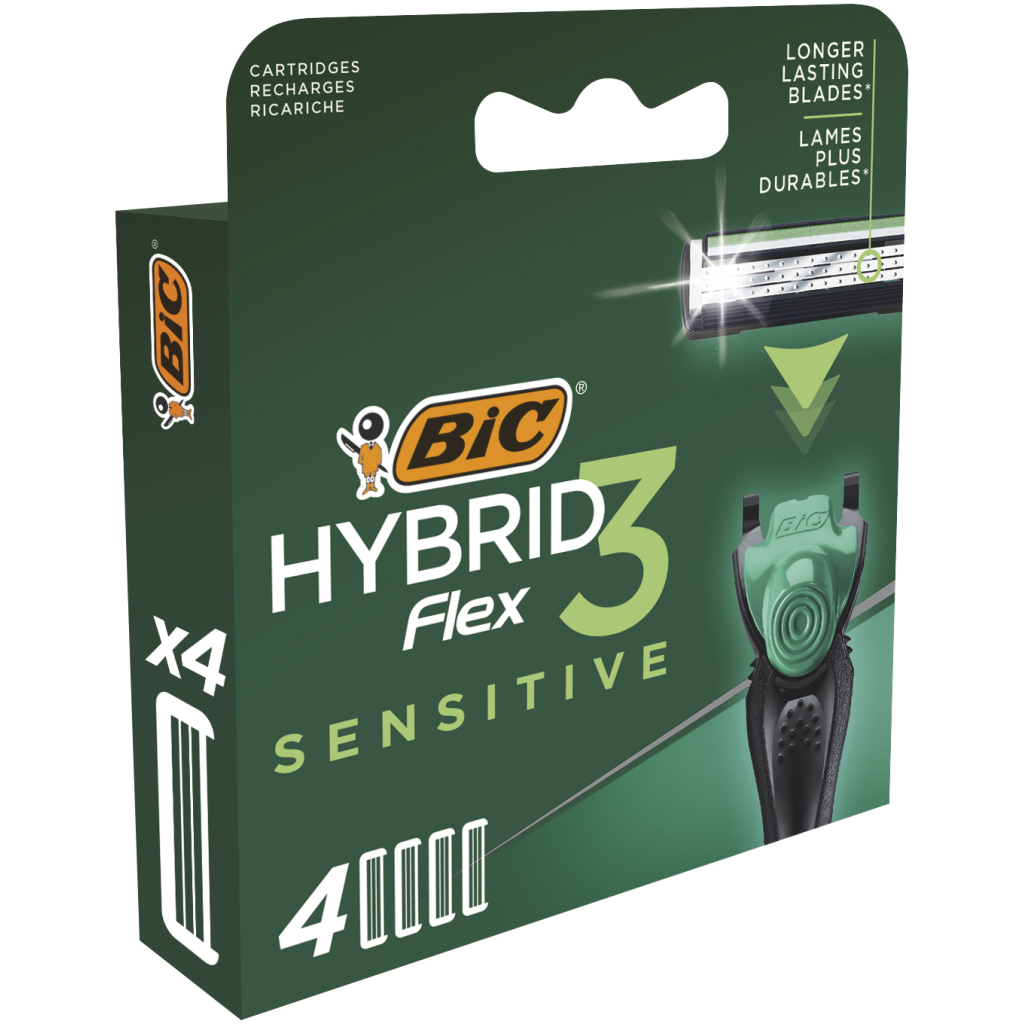 Змінні касети Bic Flex 3 Hybrid Sensitive 4 шт. (3086123644878) - изображение 2