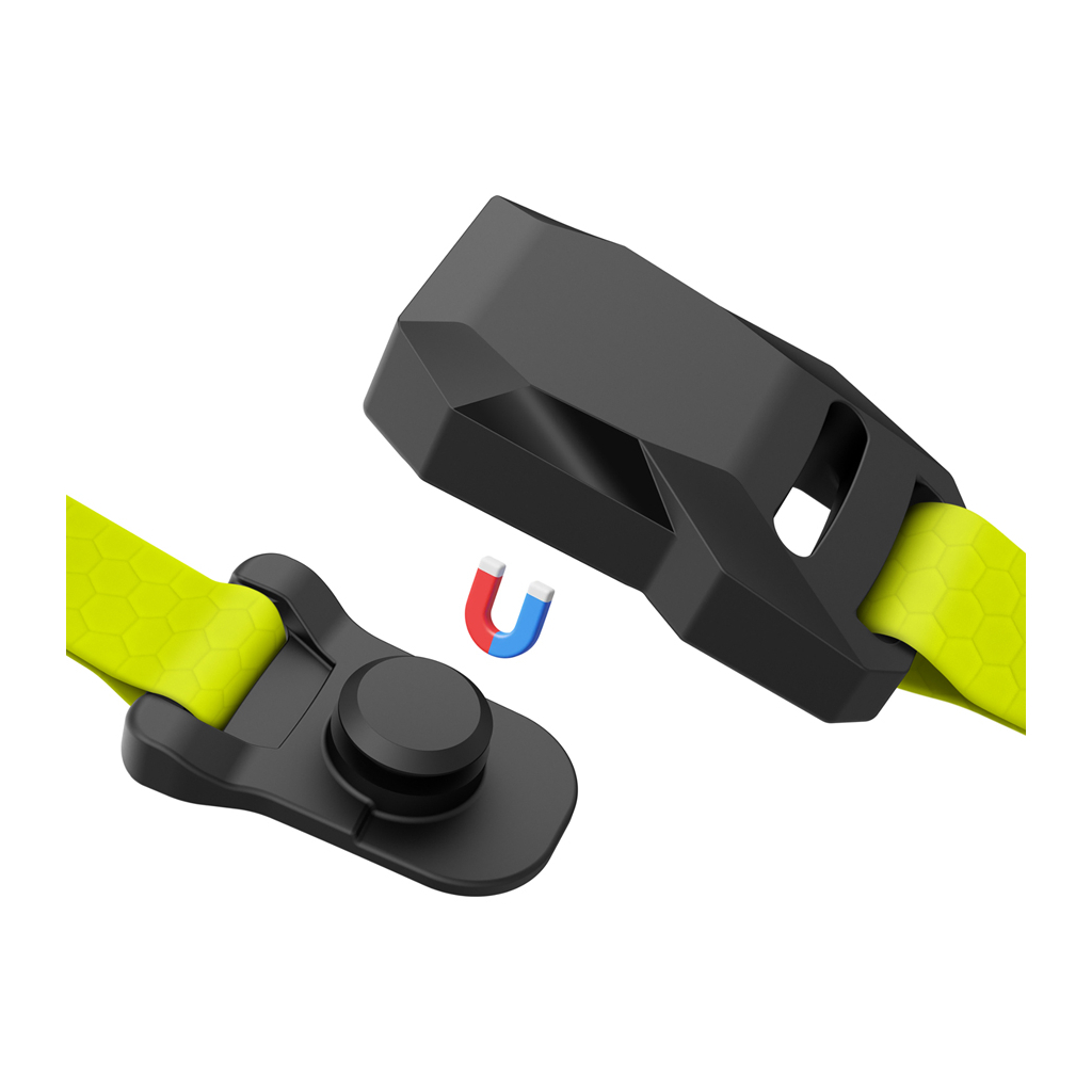 Нашийник для тварин WAUDOG Magnet c QR паспортом, магнітна пряжка-фастекс S лимонний (279426) - зображення 3