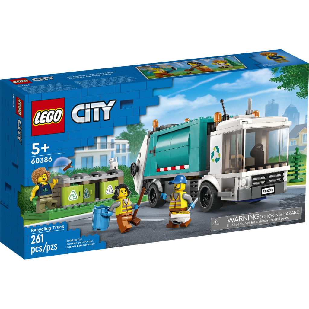 Конструктор LEGO City Сміттєпереробна вантажівка 261 деталь (60386) - зображення 1