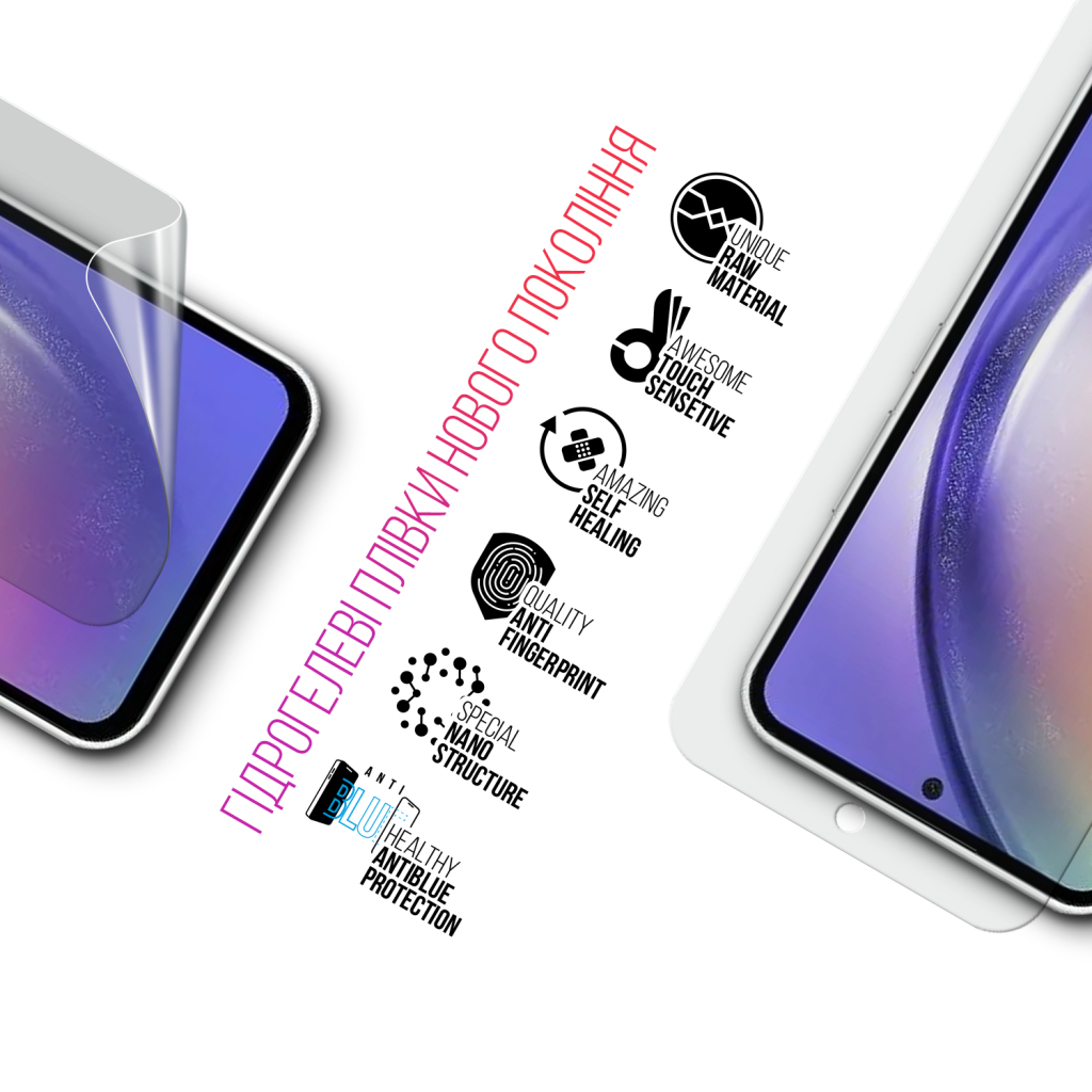 Плівка захисна Armorstandart Kit Clear + Anti-Blue Samsung A55 5G (A556) (ARM80688) - зображення 3