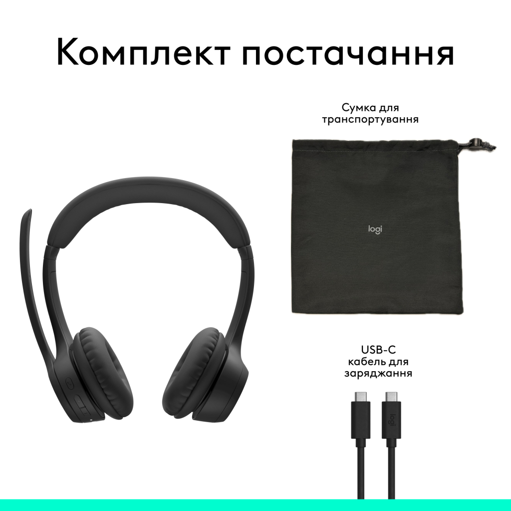 Навушники Logitech Zone 305 for Business Bluetooth Black (981-001458) - зображення 7