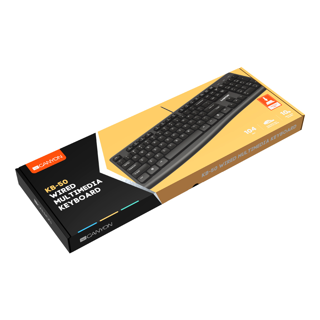 Клавіатура Canyon KB-50 USB Black (CNE-CKEY5-RU) - зображення 5