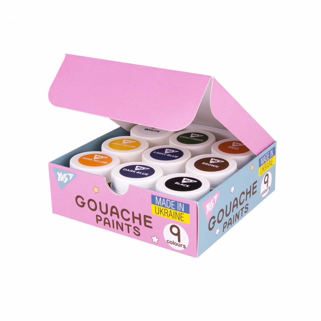 Гуашеві фарби Yes Pusheen 9 кольорів по 20 мл (230401) - picture 2