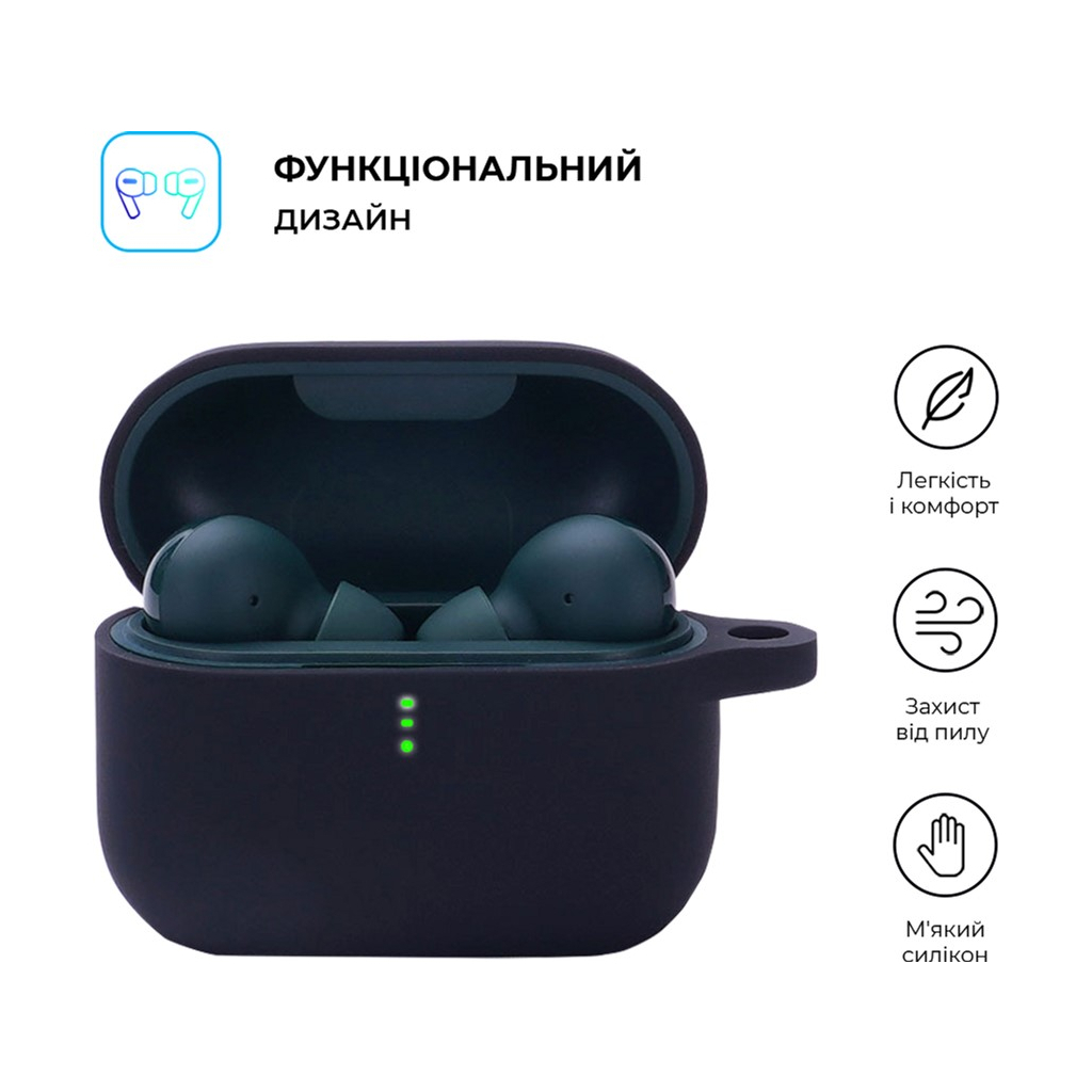 Чохол для навушників Armorstandart Silicone Case для Xiaomi QCY T10 / T10 Pro Black (ARM68425) - зображення 2