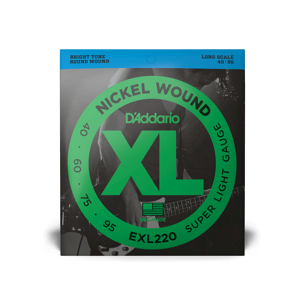 Струни для гітари D'Addario XL Nickel Wound Bass Super Light (40-95) (EXL220) - зображення 1