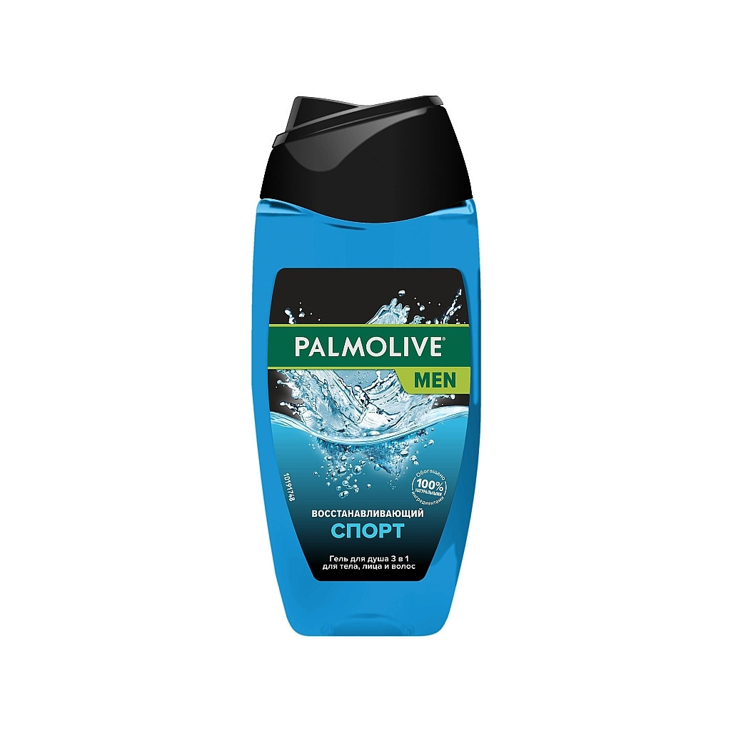 Гель для душу Palmolive Men Спорт Відновлюючий 3 в 1 для тіла, обличчя та волосся 250 мл (8693495034784) - зображення 1