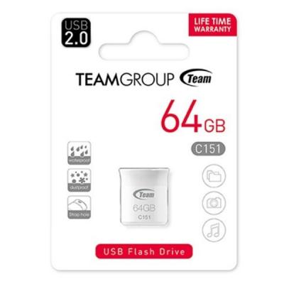 USB флеш накопичувач Team 64GB C151 Silver USB 2.0 (TC15164GS01) - зображення 3
