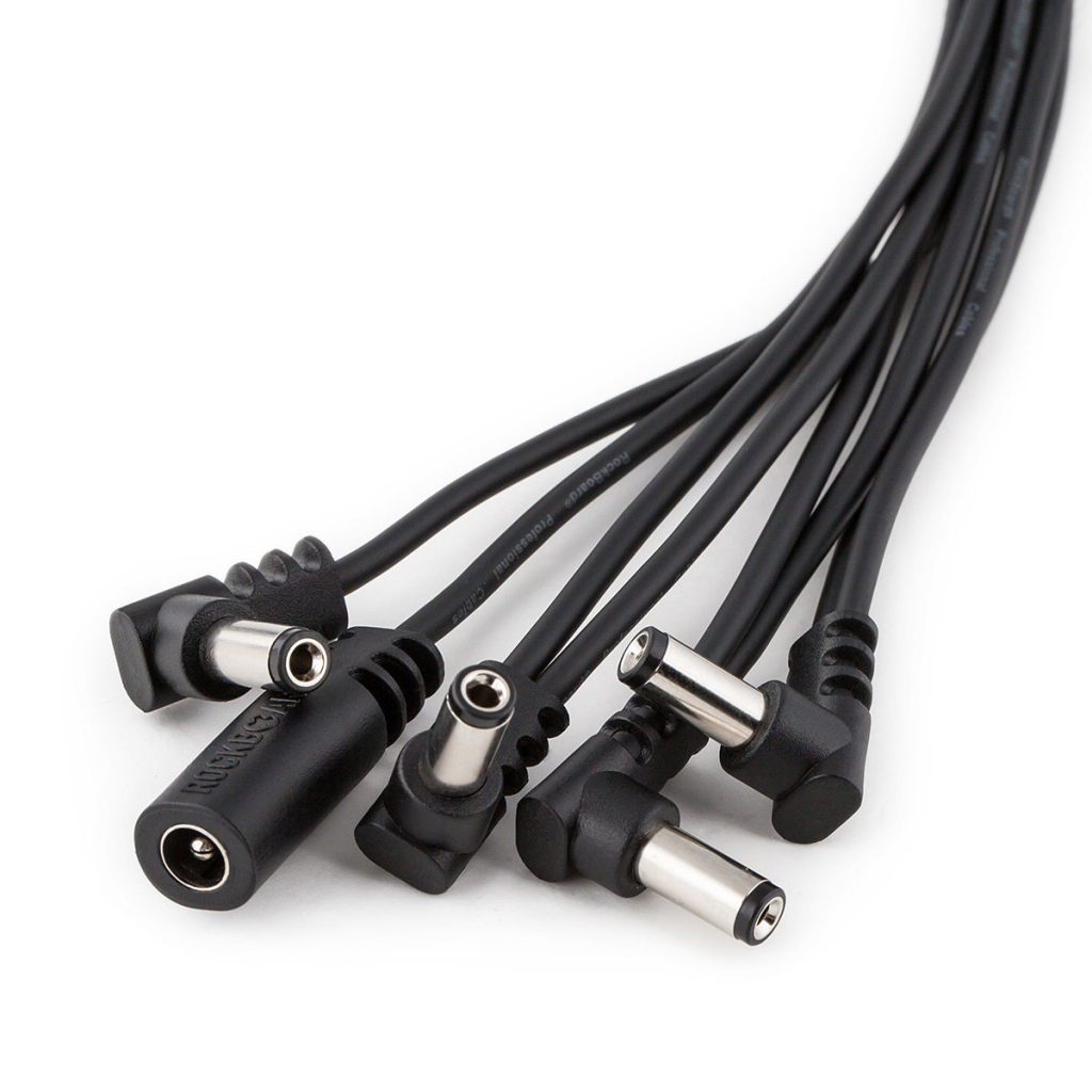 Кабель для гітарних педалей RockBoard Flat Daisy Chain Cable, 8 Outputs, Angled (RBO CAB POWER DC8 A) - зображення 2