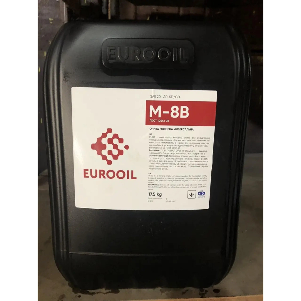 Моторна олива Eurooil M-8B API SD/CB SAE 20 20л (0391377) - зображення 1