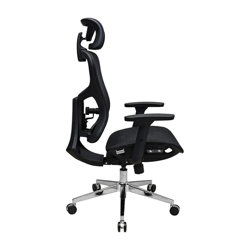 Офісне крісло Richman Ергостар Хром Synchro Сітка Чорне (R00000052543) - зображення 3