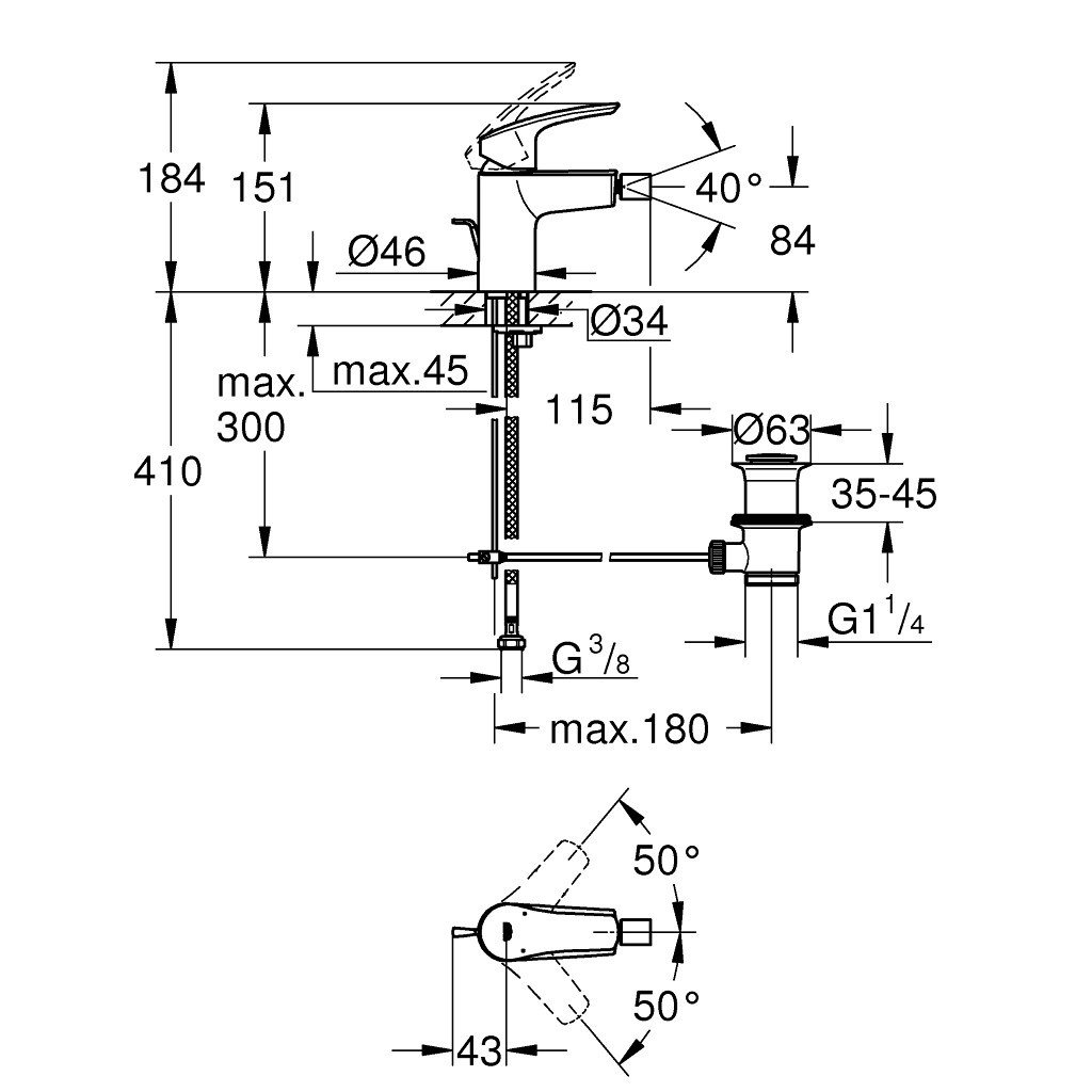 Змішувач Grohe S-Size Eurosmart New (32929003) - зображення 4