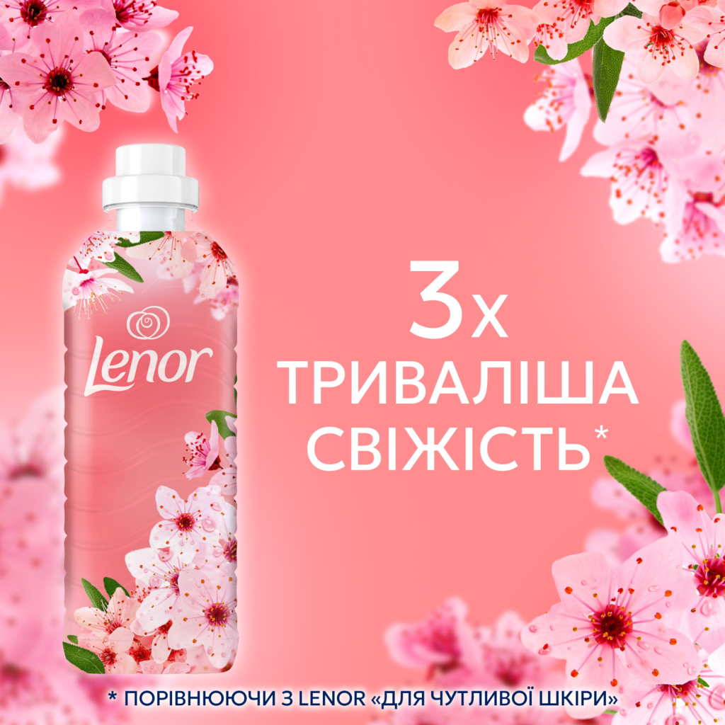 Кондиціонер для білизни Lenor Вишневий цвіт та шавлія 1.239 л (8700216723602) - изображение 7