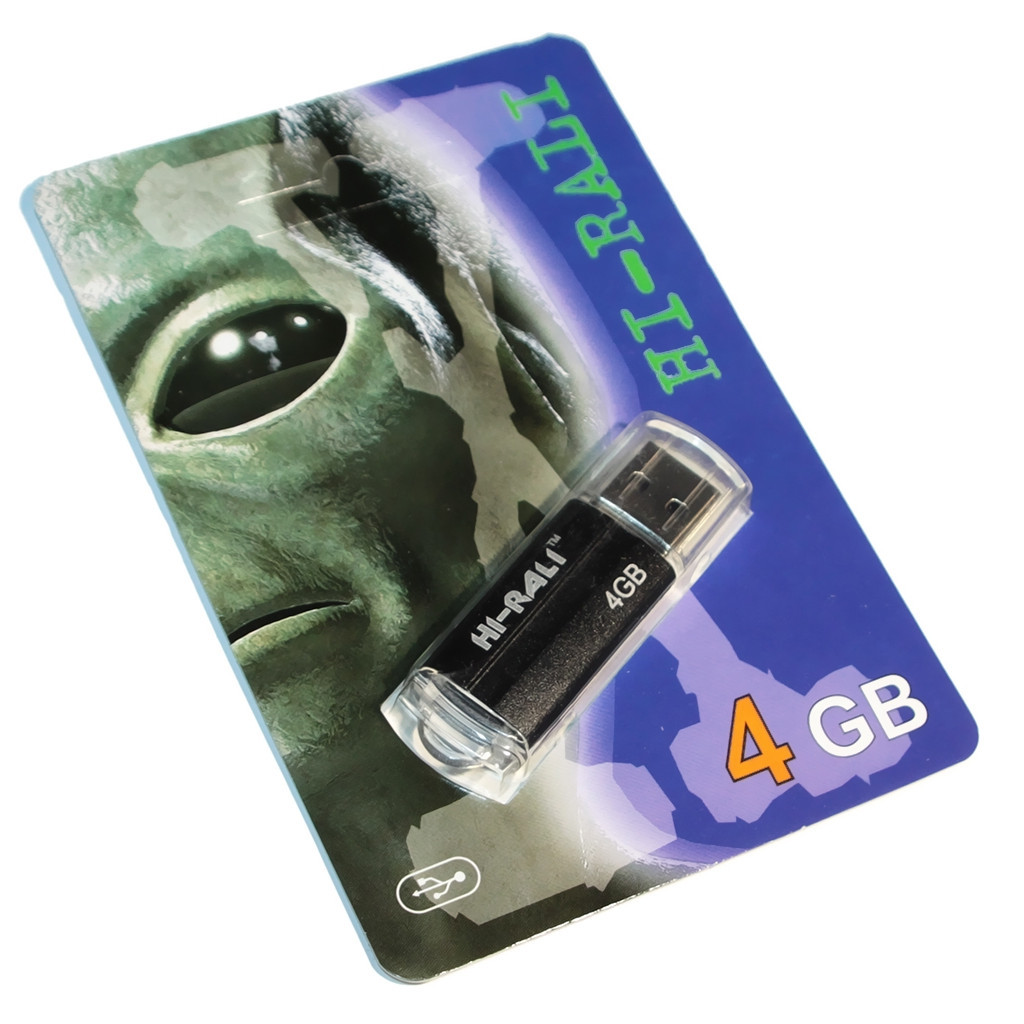 USB флеш накопичувач Hi-Rali 4GB Corsair Series Black USB 2.0 (HI-4GBCORBK) - зображення 1