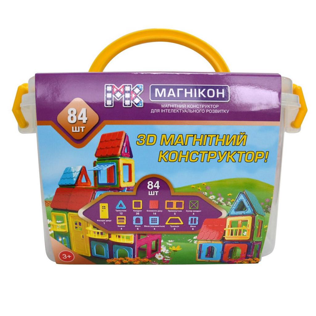 Конструктор Магнікон 84 детали Plastic box (МK-84) - зображення 4